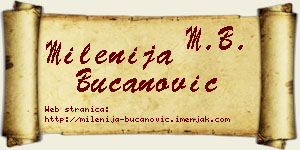 Milenija Bučanović vizit kartica